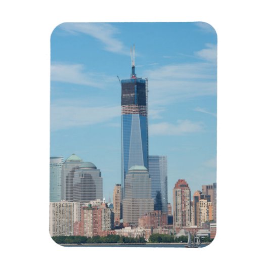 New York, New York. Manhattan City Skyline Magneet (Verticaal)