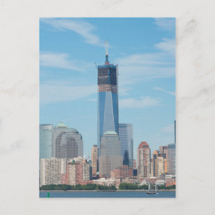 New York, New York. Manhattan stads silhouet Briefkaart