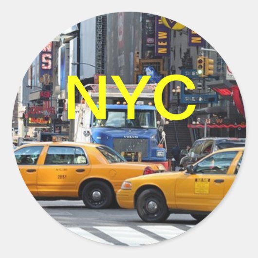 New York, New York Ronde Sticker (Voorkant)