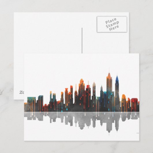 New York New York Skyline Briefkaart (Voorkant / Achterkant)