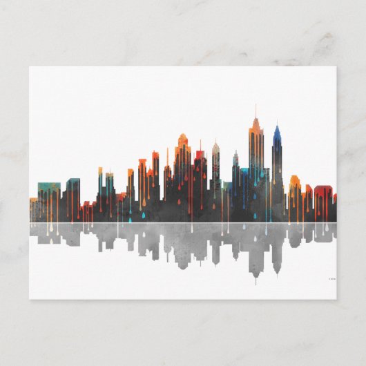 New York New York Skyline Briefkaart (Voorkant)