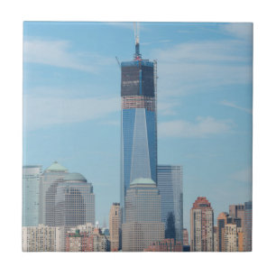 New York, New York. Skyline van Manhattan Tegeltje
