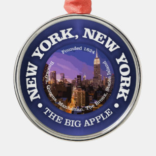 New York, New York (steden) Metalen Ornament