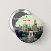 NEW YORK, NEW YORK-toets Ronde Button 5,7 Cm (Voorkant /achterkant)
