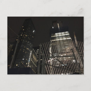 New York Night Downtown NYC Manhattan Briefkaart