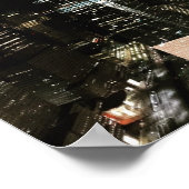 New York Night Downtown NYC Manhattan Skyscrapers Poster (Hoek)