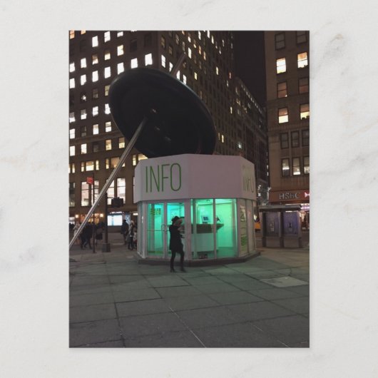 New York Night NYC Garment District Light Briefkaa Briefkaart (Voorkant)