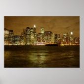 New York Night Poster/Print Poster (Voorkant)