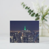 New York night skyline Briefkaart (Staand voorkant)