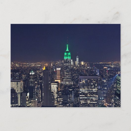 New York night skyline Briefkaart (Voorkant)