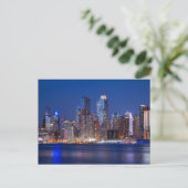 New York night skyline Briefkaart (Staand voorkant)