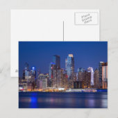 New York night skyline Briefkaart (Voorkant / Achterkant)