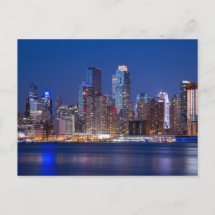 New York night skyline Briefkaart