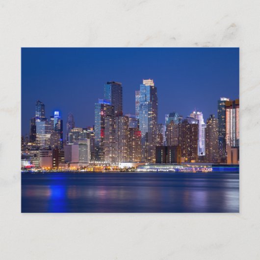 New York night skyline Briefkaart (Voorkant)