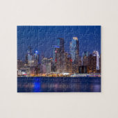New York night skyline Legpuzzel (Horizontaal)