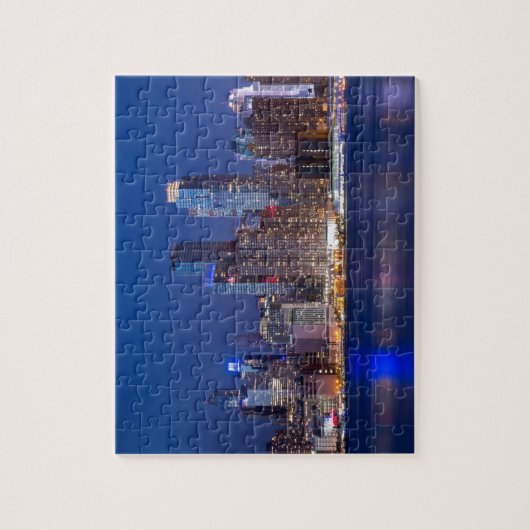 New York night skyline Legpuzzel (Verticaal)