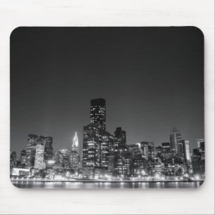 New York Night Skyline Muismat
