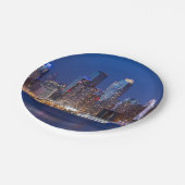 New York night skyline Papieren Bordje (Gekanteld)