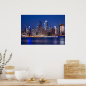 New York night skyline Poster (Keuken)