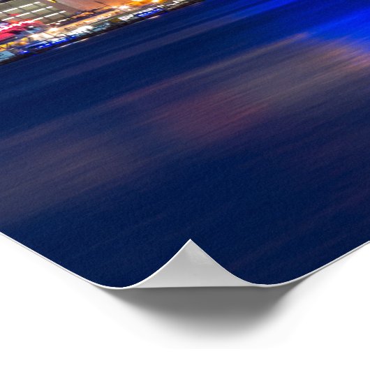 New York night skyline Poster (Hoek)