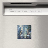"New York Nightlights" Waterverf Kunst Magneet (Insitu (Vaatwasser))