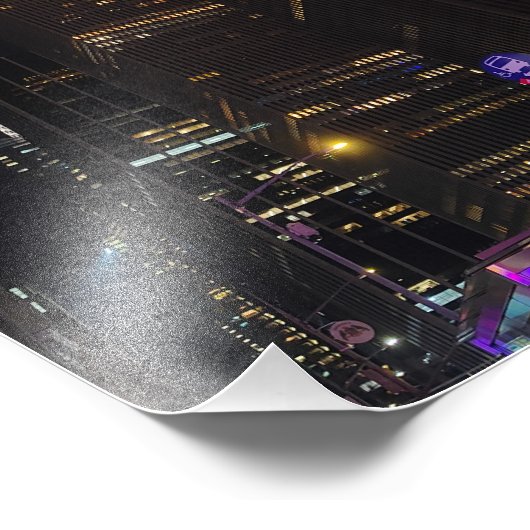 New York Nights – Illuminated Skyline Photography Foto Afdruk (Hoek)