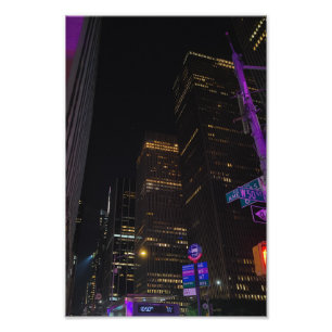 New York Nights – Verlichte Skyline Fotografie Foto Afdruk