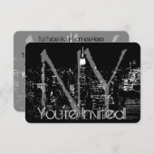 New York nodigt speciale New York RSVP uit Kaart (Voorkant / Achterkant)