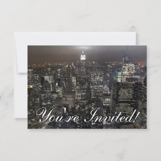 New York nodigt speciale New York RSVP uit Kaart (Voorkant)