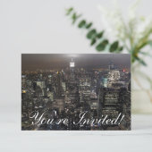 New York nodigt speciale New York RSVP uit Kaart (Staand voorkant)