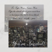 New York nodigt speciale New York RSVP uit Kaart (Voorkant / Achterkant)