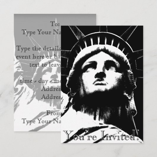 New York nodigt speciale New York RSVP uit Kaart (Voorkant / Achterkant)