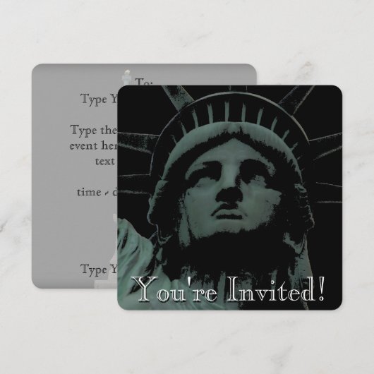 New York nodigt speciale New York RSVP uit Kaart (Voorkant / Achterkant)