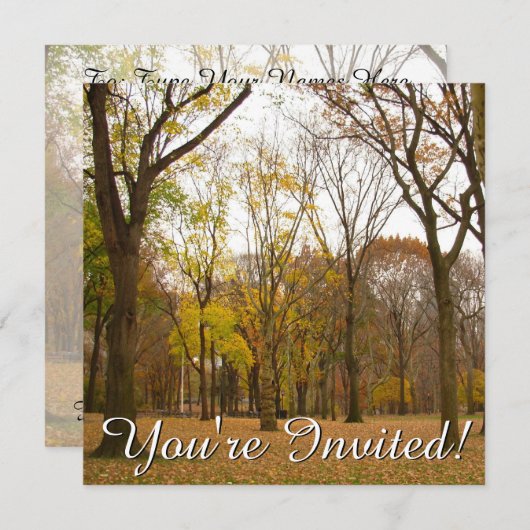 New York nodigt speciale New York RSVP uit Kaart (Voorkant / Achterkant)