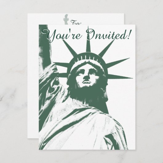 New York nodigt speciale New York RSVP uit Kaart (Voorkant / Achterkant)