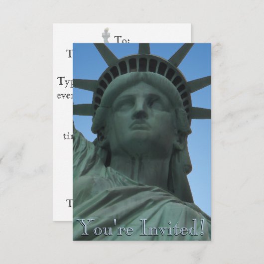 New York nodigt speciale New York RSVP uit Kaart (Voorkant / Achterkant)