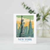 New York Nostalgic Travel Briefkaart (Staand voorkant)