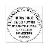 New York Notary Public Round  Zelfinktende Stempel (Design)