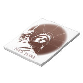 New York Notepad - Aangepast beeld van de Vrijheid Notitieblok (Linkerzijde)