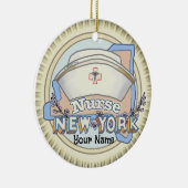 New York Nurse Keramisch Ornament (Rechts)