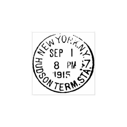 New York, NY 1915 Postannulering Rubberstempel (Afrduk)