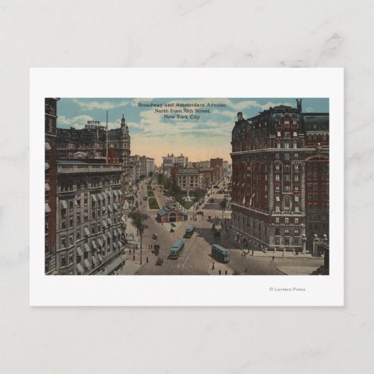 New York, NY - Broadway & Amsterdam Avenue Briefkaart (Voorkant)