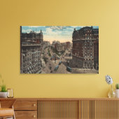 New York, NY - Broadway & Amsterdam Avenue Canvas Afdruk (Insitu (Woonkamer))