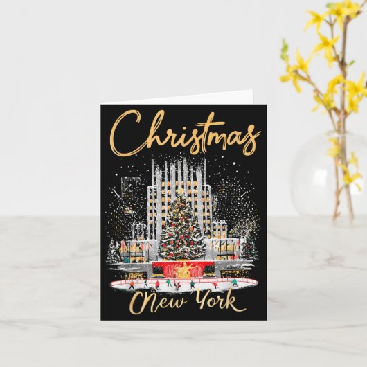 New York Ny Christmas Girl Trip Matching  Kaart (Gele Bloem)