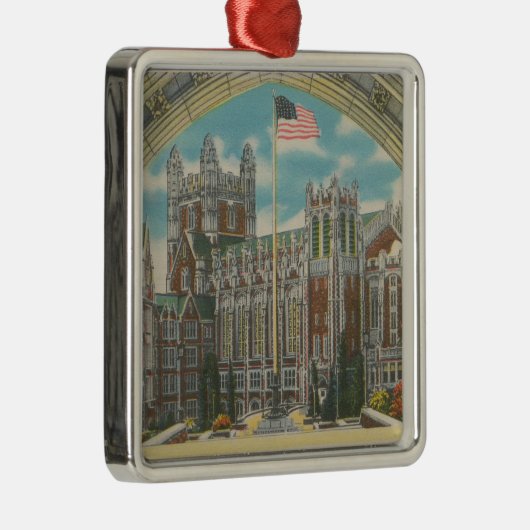 New York, NY - City College Uitzicht van Vlag Metalen Ornament (Rechts)