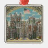 New York, NY - City College Uitzicht van Vlag Metalen Ornament (Voorkant)
