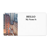 New York NY - Cluster of Skyscrapers c1900 Etiket (Voorkant)