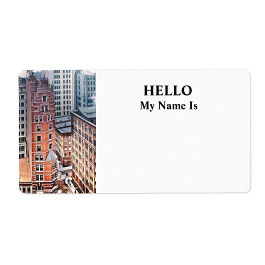 New York NY - Cluster of Skyscrapers c1900 Etiket (Voorkant)