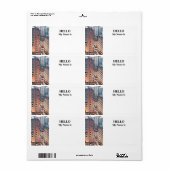 New York NY - Cluster of Skyscrapers c1900 Etiket (Full Sheet)