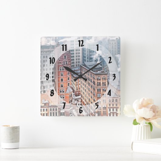 New York NY - Cluster of Skyscrapers c1900 Vierkante Klok (Huis)